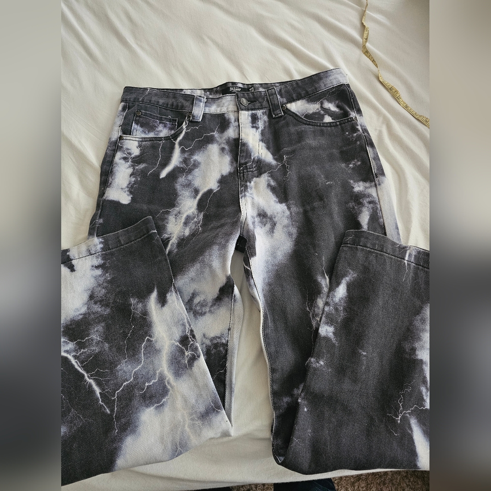 Jaded Londom Thunderstorm Motif Jeans